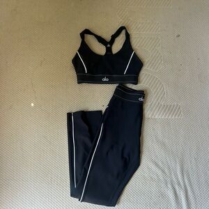 ALO Yoga Black and White Sports Bra